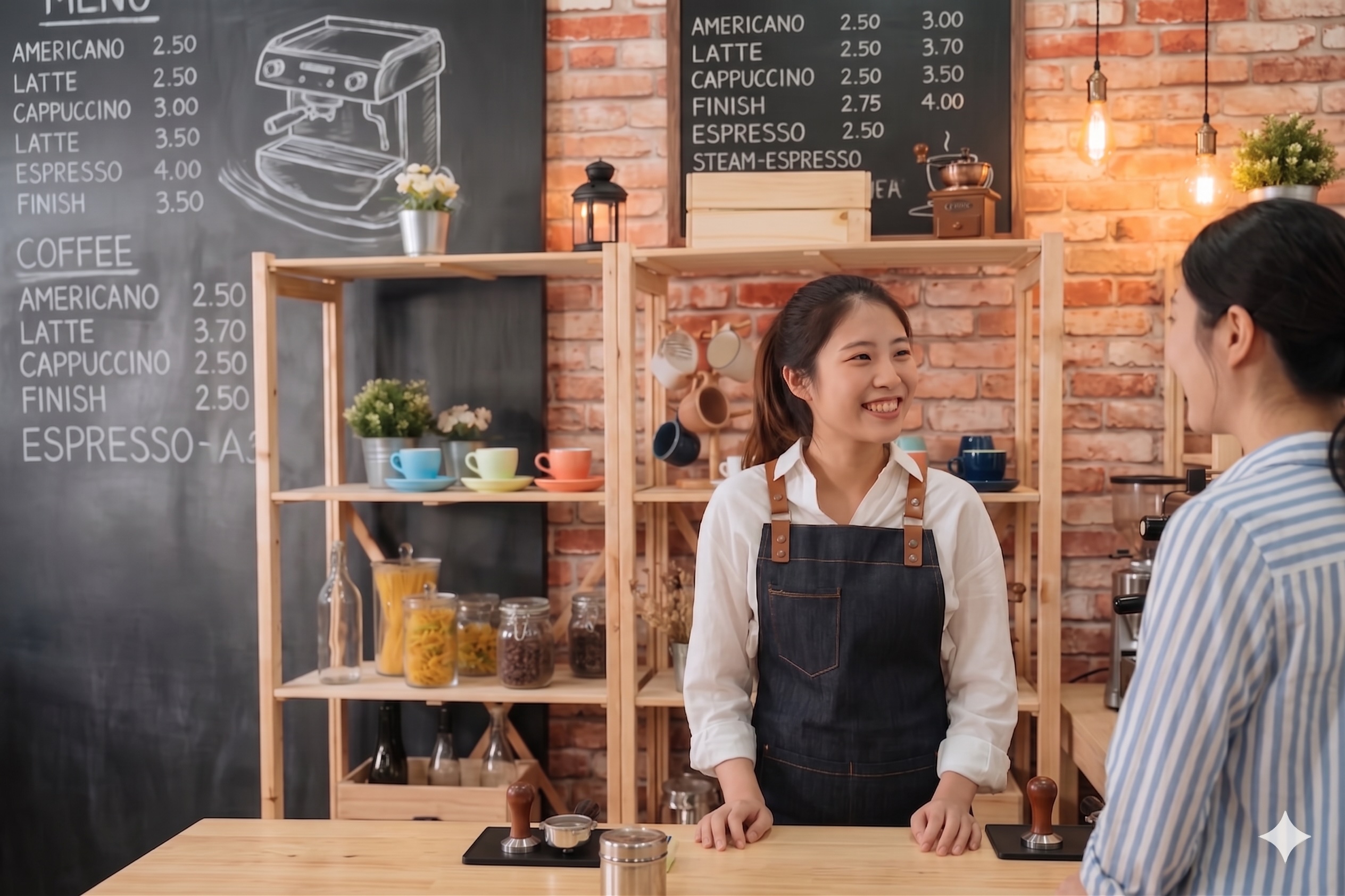 매장 현장 · 점주와 고객 · 디지털 적립